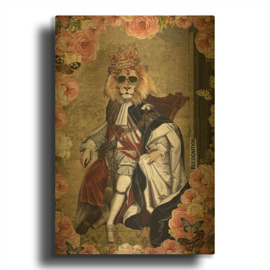 'The King' By Elo Marc Gold Metal Wall Art