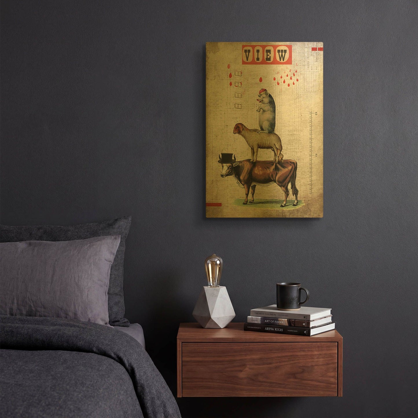 'Together' By Elo Marc Gold Metal Wall Art