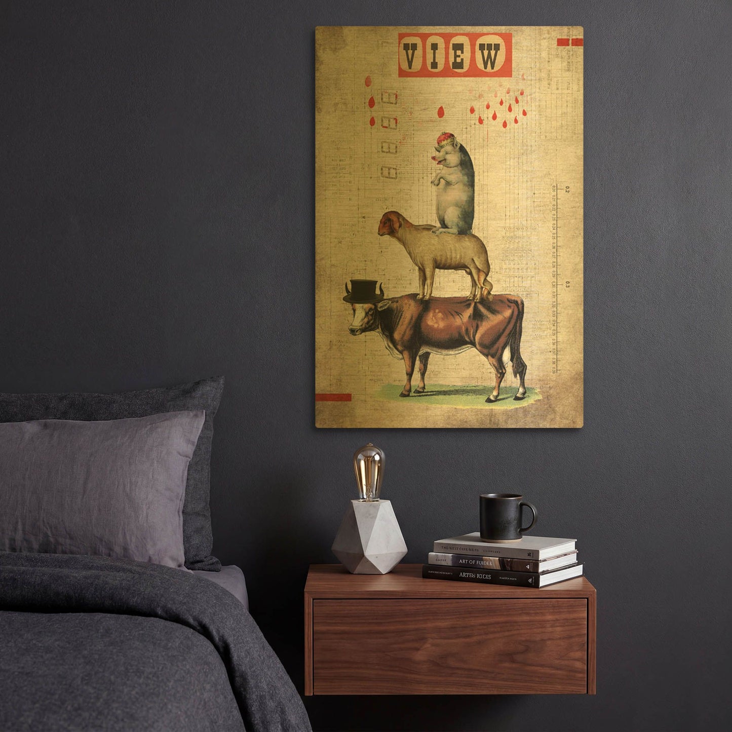 'Together' By Elo Marc Gold Metal Wall Art