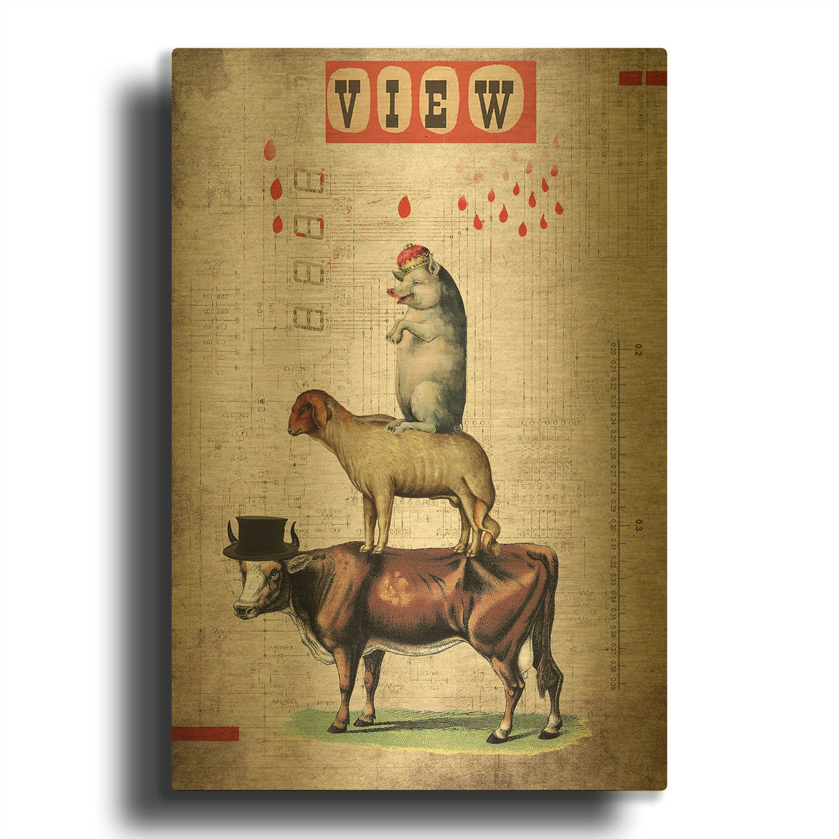'Together' By Elo Marc Gold Metal Wall Art