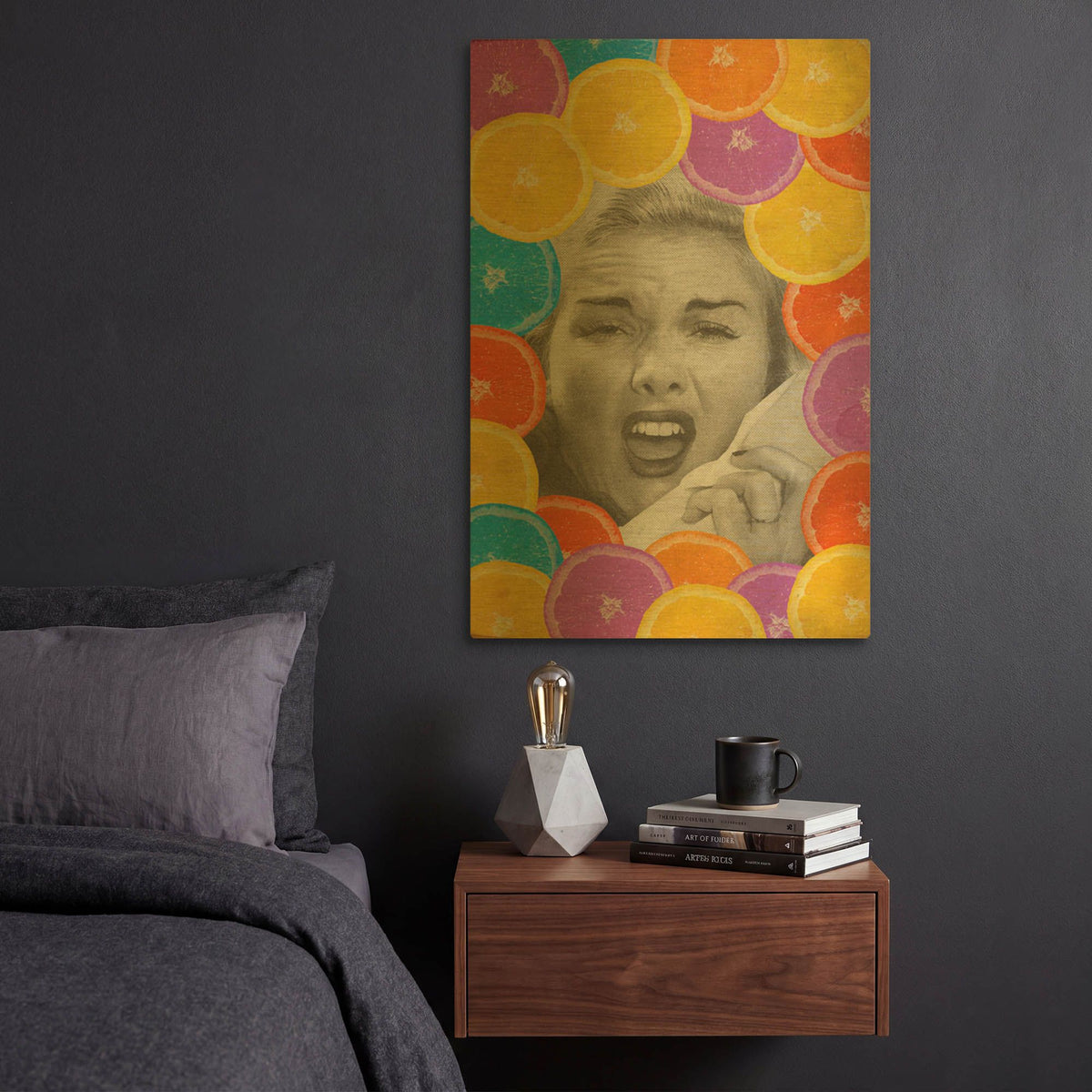 'Citrus Muss' By Elo Marc Gold Metal Wall Art