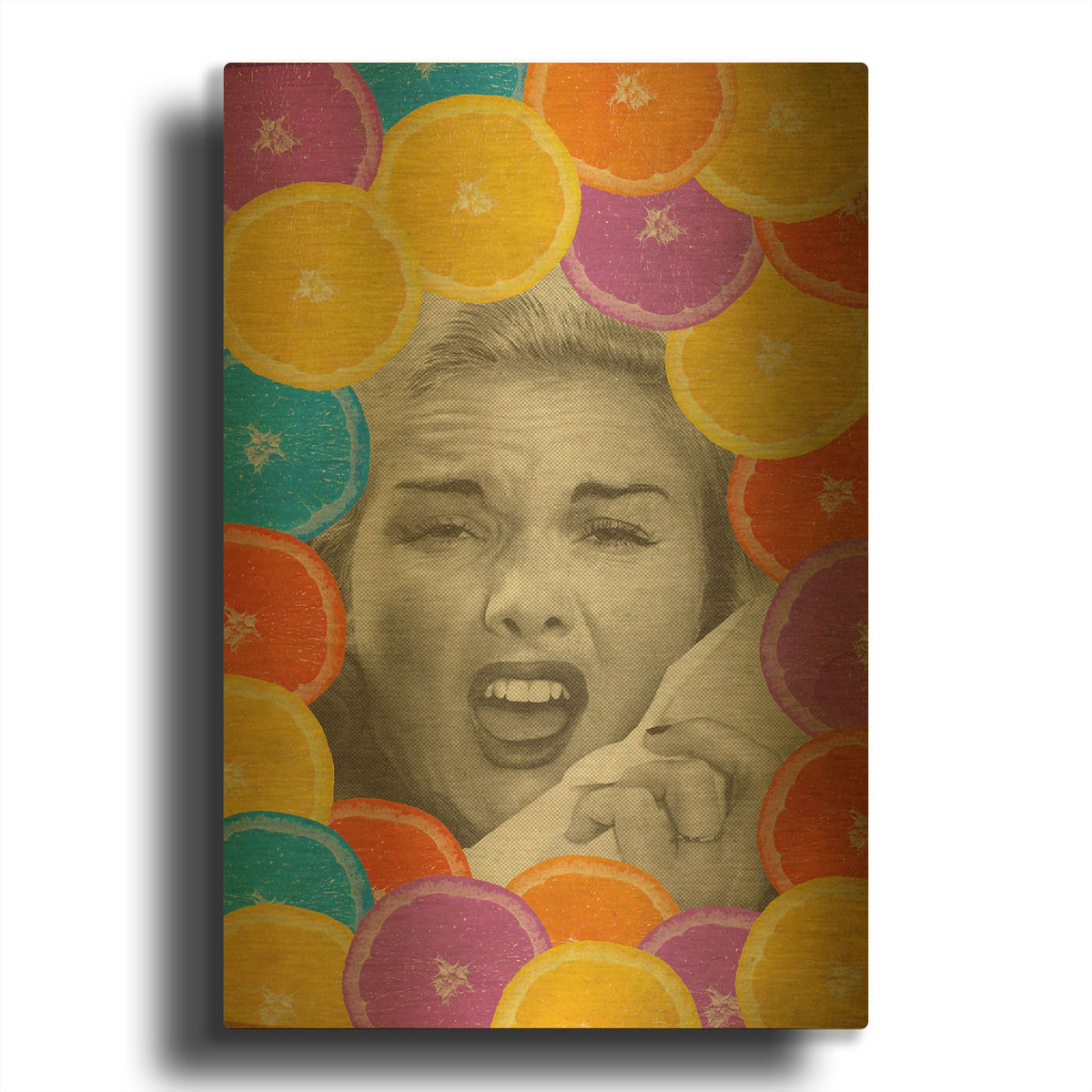 'Citrus Muss' By Elo Marc Gold Metal Wall Art
