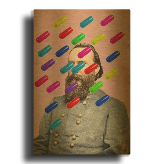 'Major Pill' By Elo Marc Gold Metal Wall Art