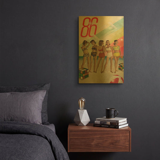 'Beach Days Are Over' By Elo Marc Gold Metal Wall Art