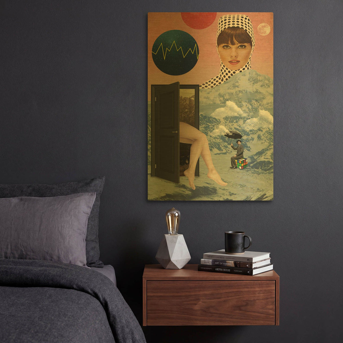 'Beyond The Unknown' By Elo Marc Gold Metal Wall Art