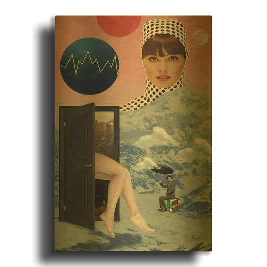 'Beyond The Unknown' By Elo Marc Gold Metal Wall Art