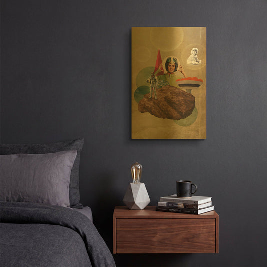 'Origin' By Elo Marc Gold Metal Wall Art