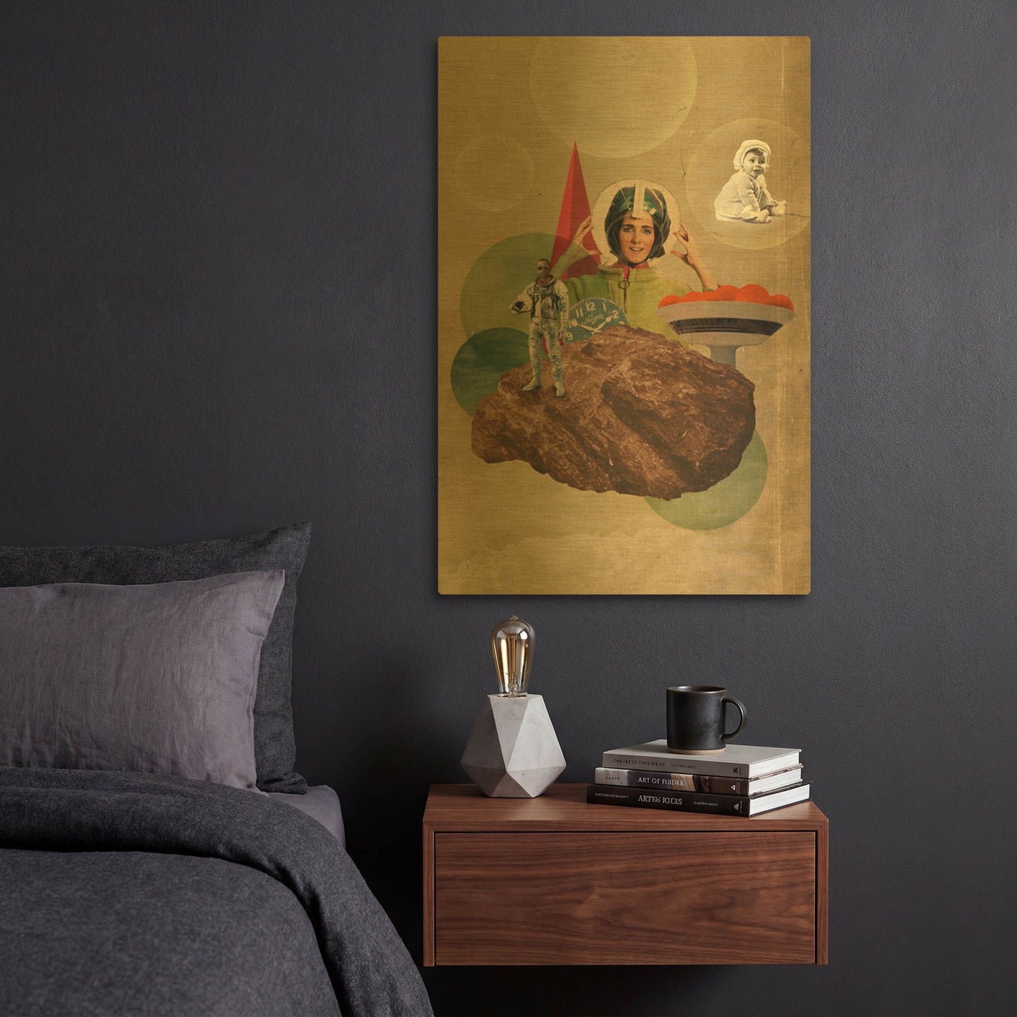 'Origin' By Elo Marc Gold Metal Wall Art
