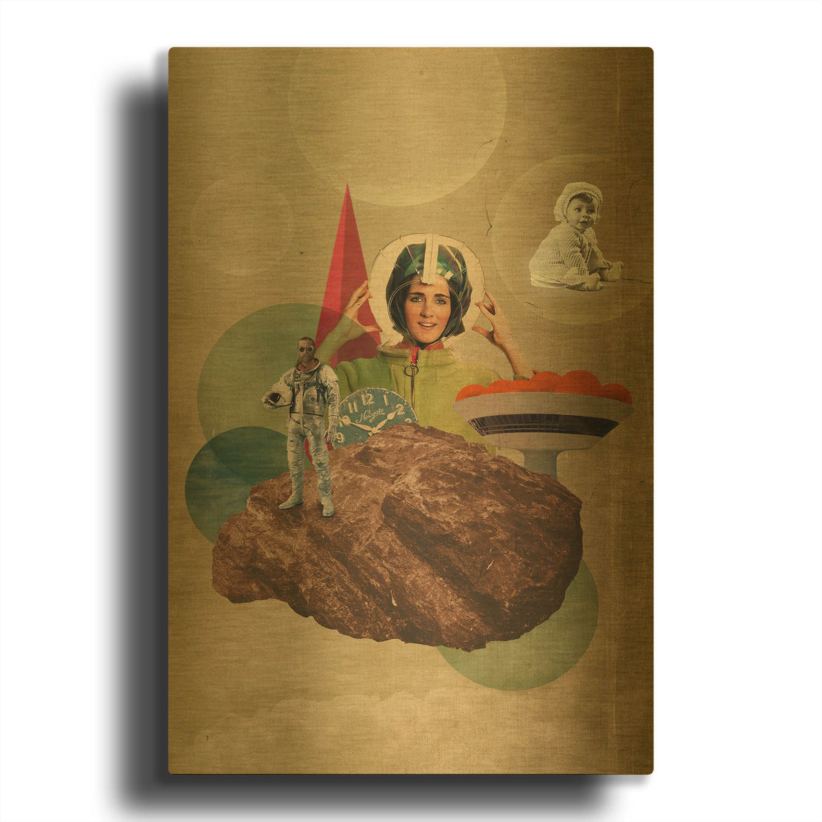 'Origin' By Elo Marc Gold Metal Wall Art