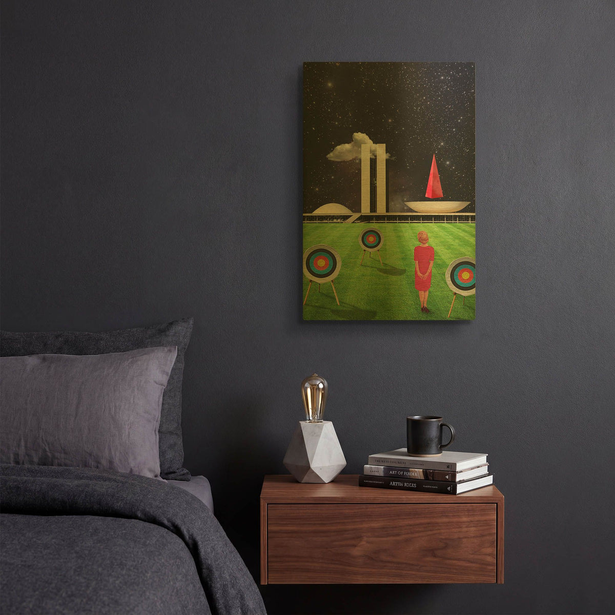 'Planalto Central' By Elo Marc Gold Metal Wall Art