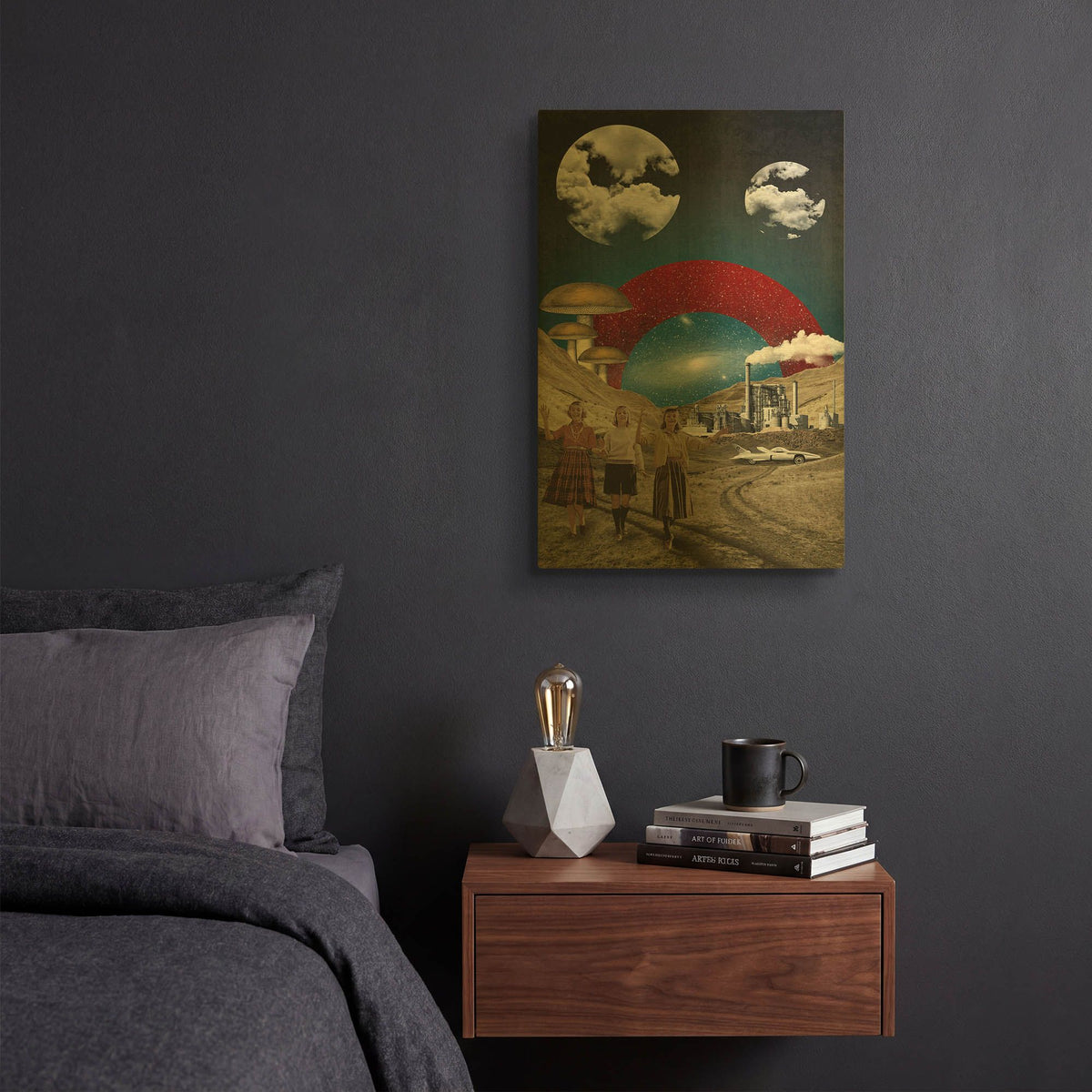 'Uncertain Future' By Elo Marc Gold Metal Wall Art