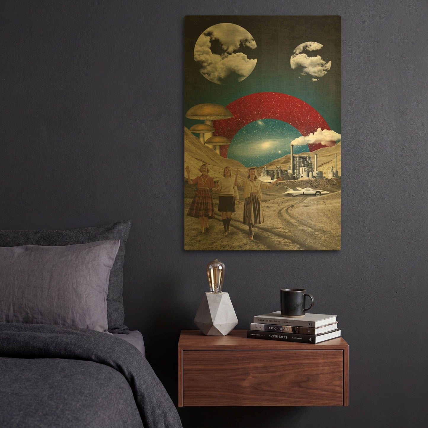 'Uncertain Future' By Elo Marc Gold Metal Wall Art