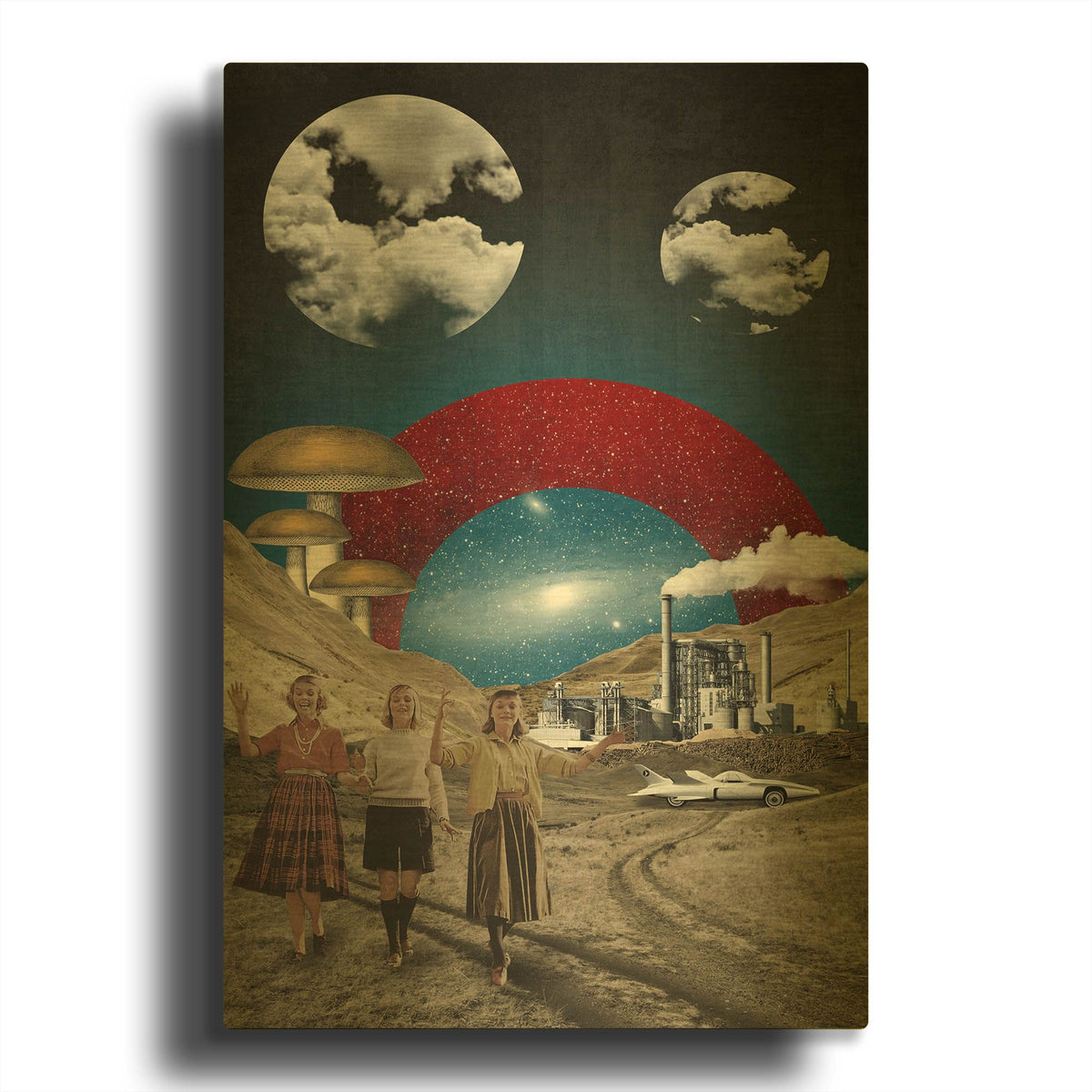 'Uncertain Future' By Elo Marc Gold Metal Wall Art