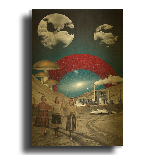 'Uncertain Future' By Elo Marc Gold Metal Wall Art