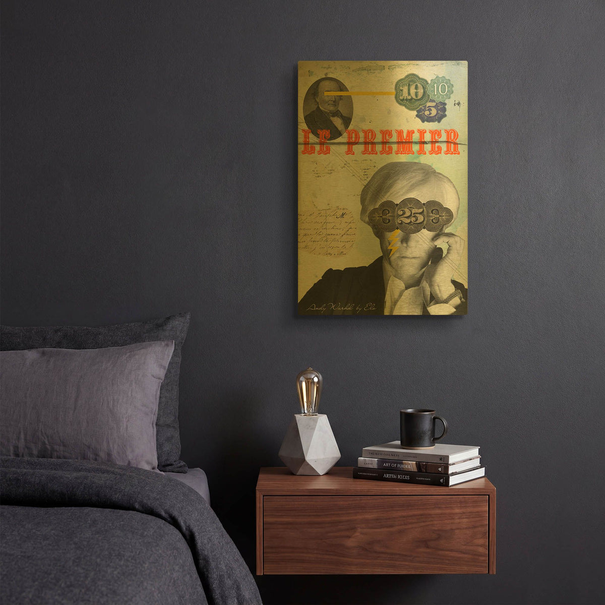 'Andy' By Elo Marc Gold Metal Wall Art