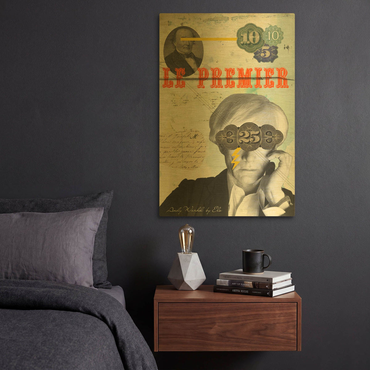 'Andy' By Elo Marc Gold Metal Wall Art
