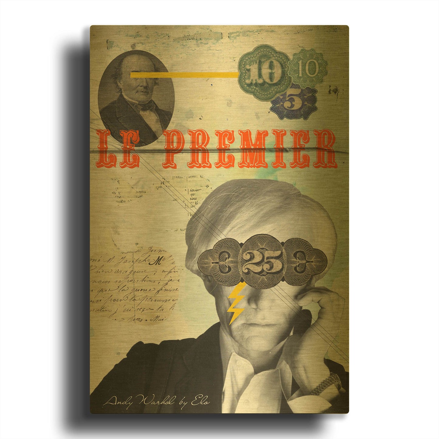 'Andy' By Elo Marc Gold Metal Wall Art