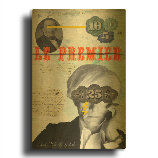'Andy' By Elo Marc Gold Metal Wall Art