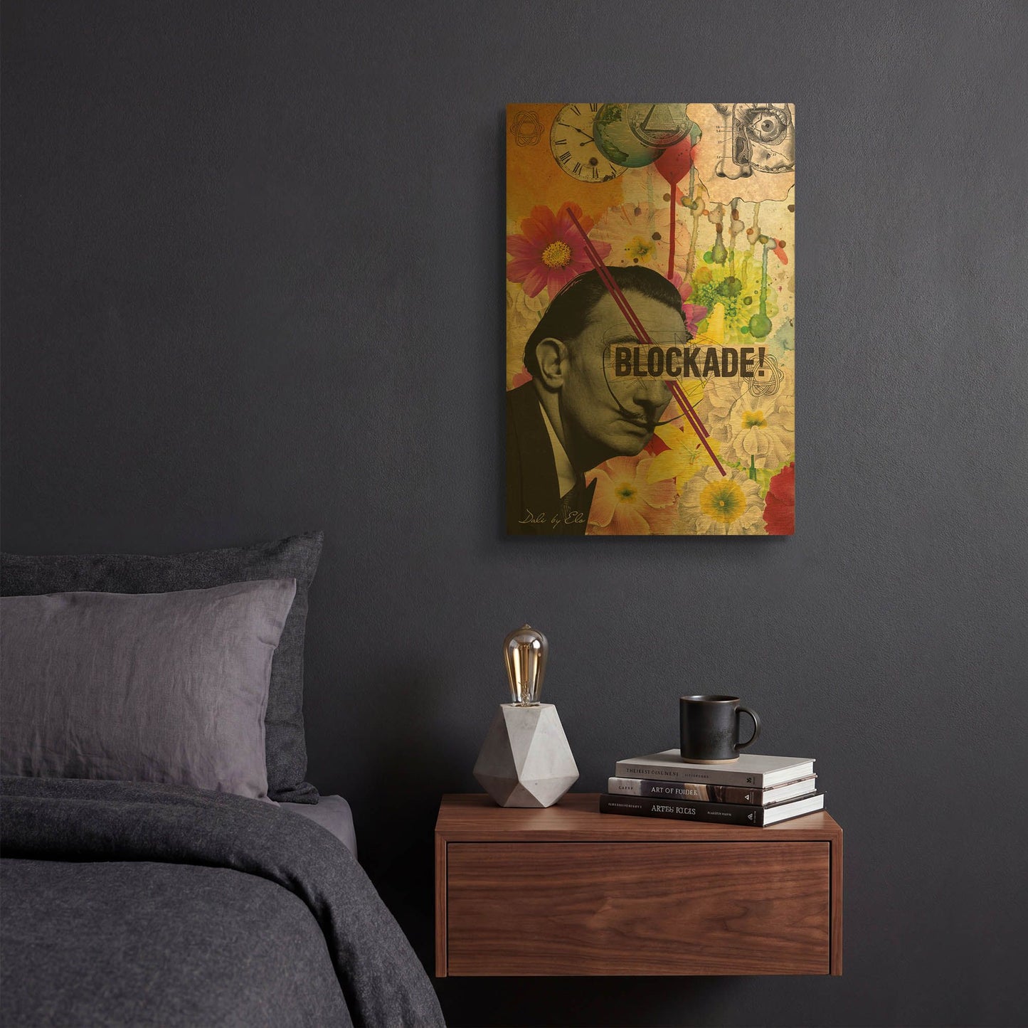 'Dali' By Elo Marc Gold Metal Wall Art