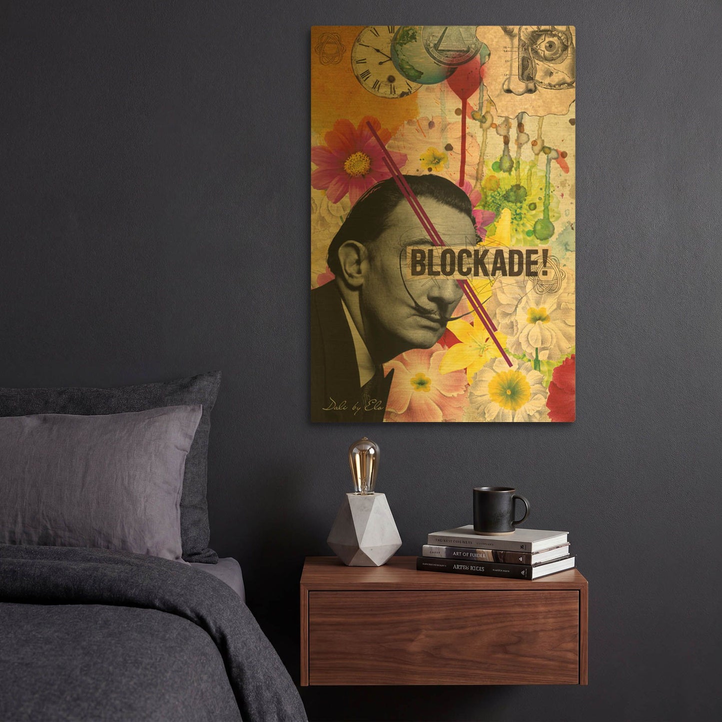 'Dali' By Elo Marc Gold Metal Wall Art