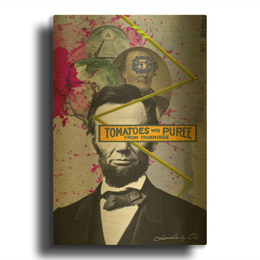 'Lincoln' By Elo Marc Gold Metal Wall Art
