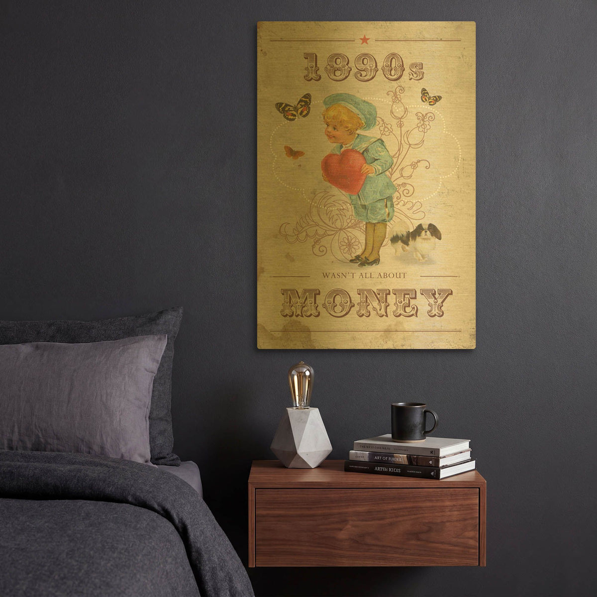 '1890' By Elo Marc Gold Metal Wall Art