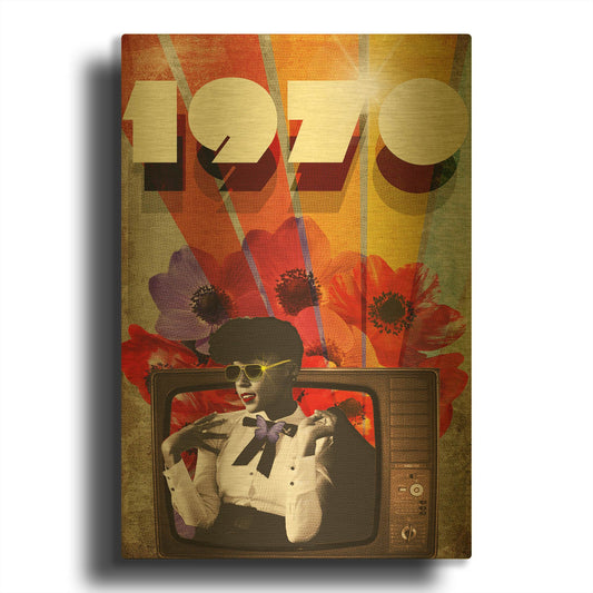 '1970' By Elo Marc Gold Metal Wall Art
