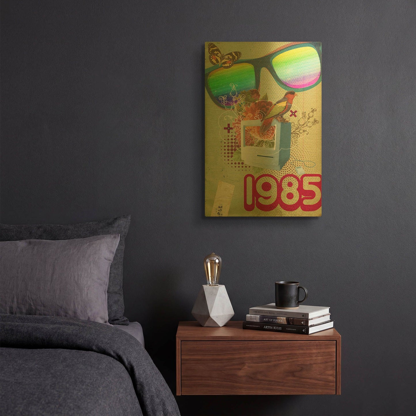 '1985' By Elo Marc Gold Metal Wall Art