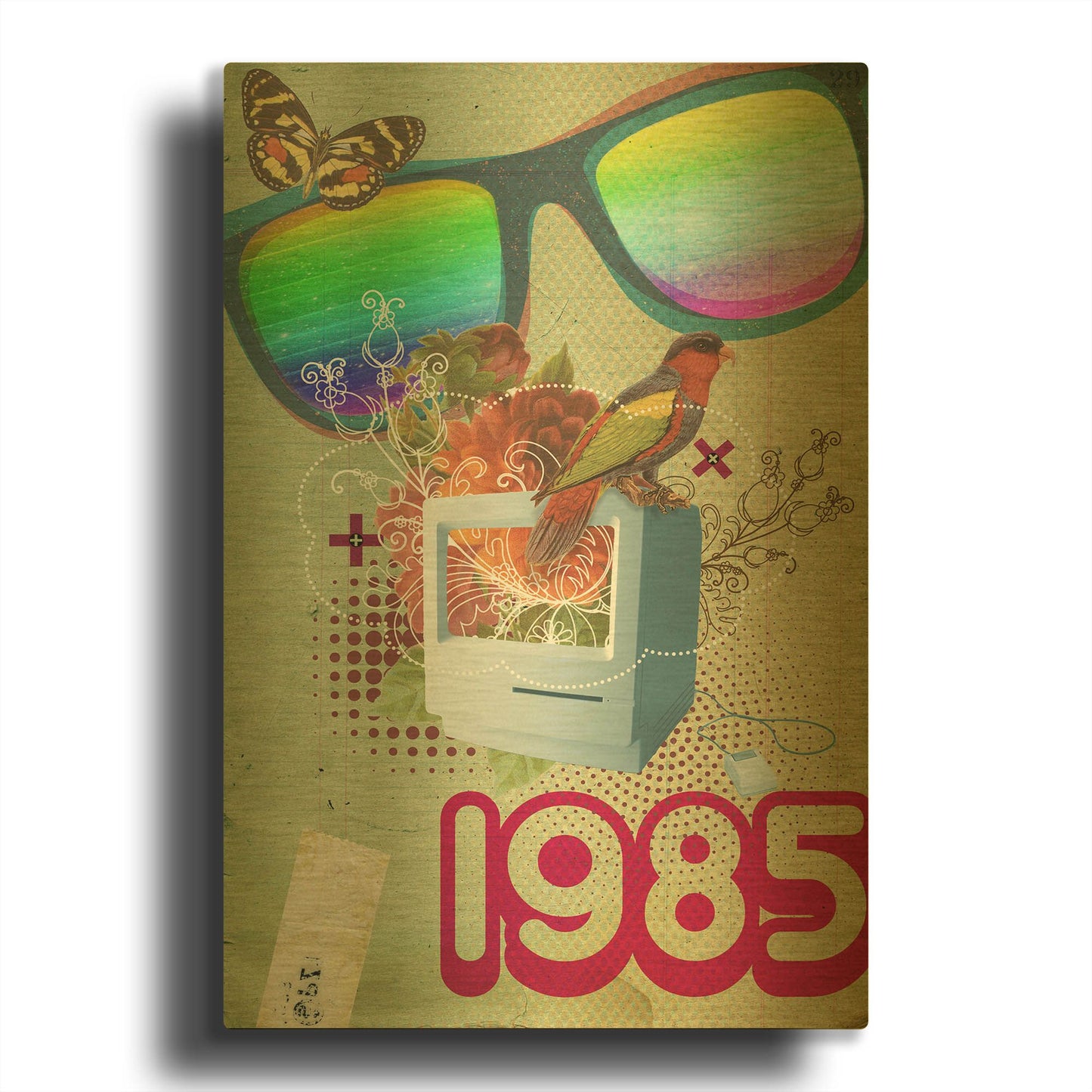 '1985' By Elo Marc Gold Metal Wall Art