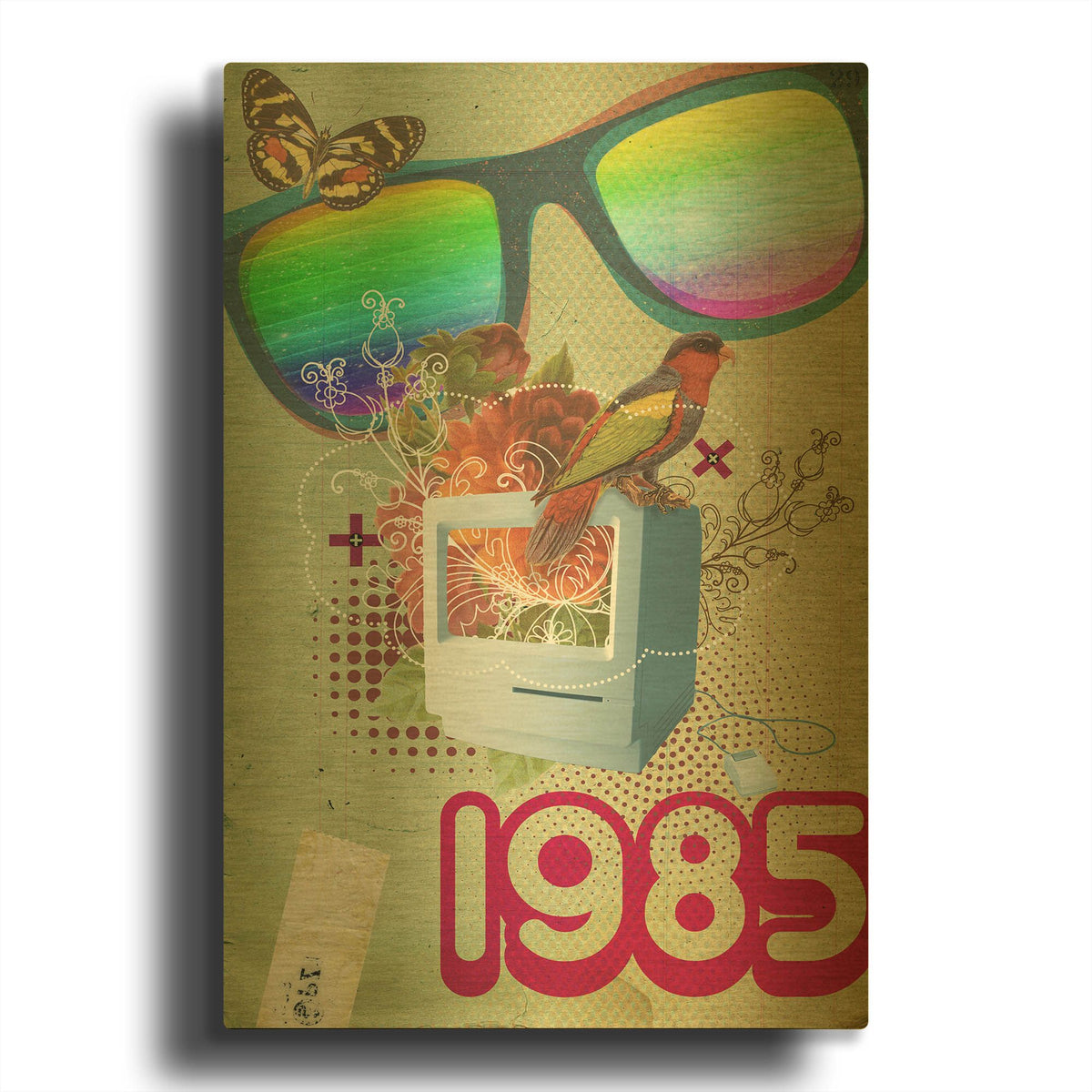 '1985' By Elo Marc Gold Metal Wall Art