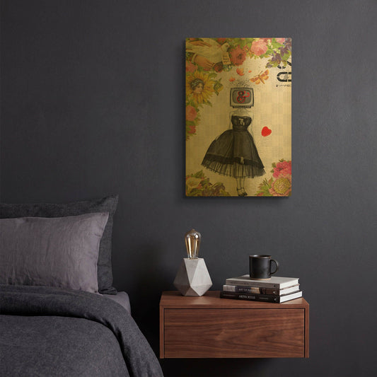 'Candy Girl' By Elo Marc Gold Metal Wall Art