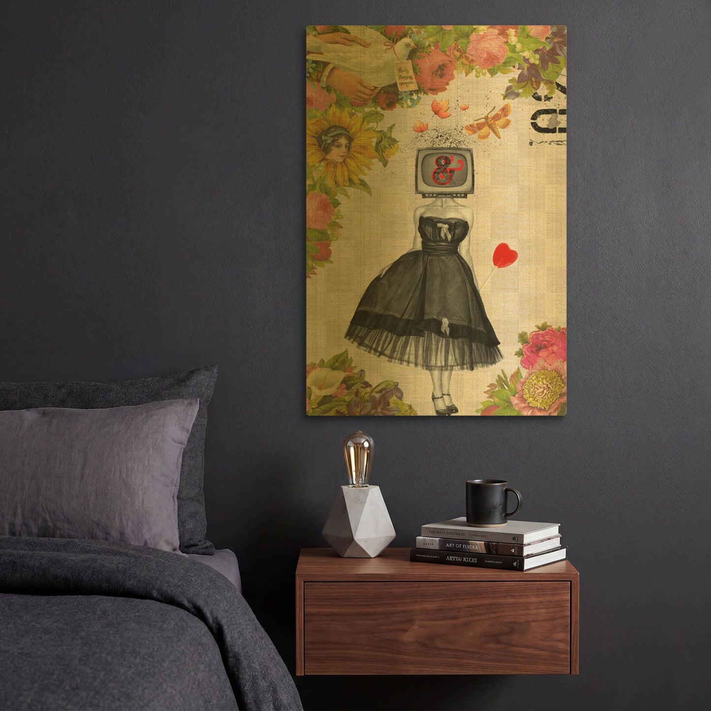 'Candy Girl' By Elo Marc Gold Metal Wall Art