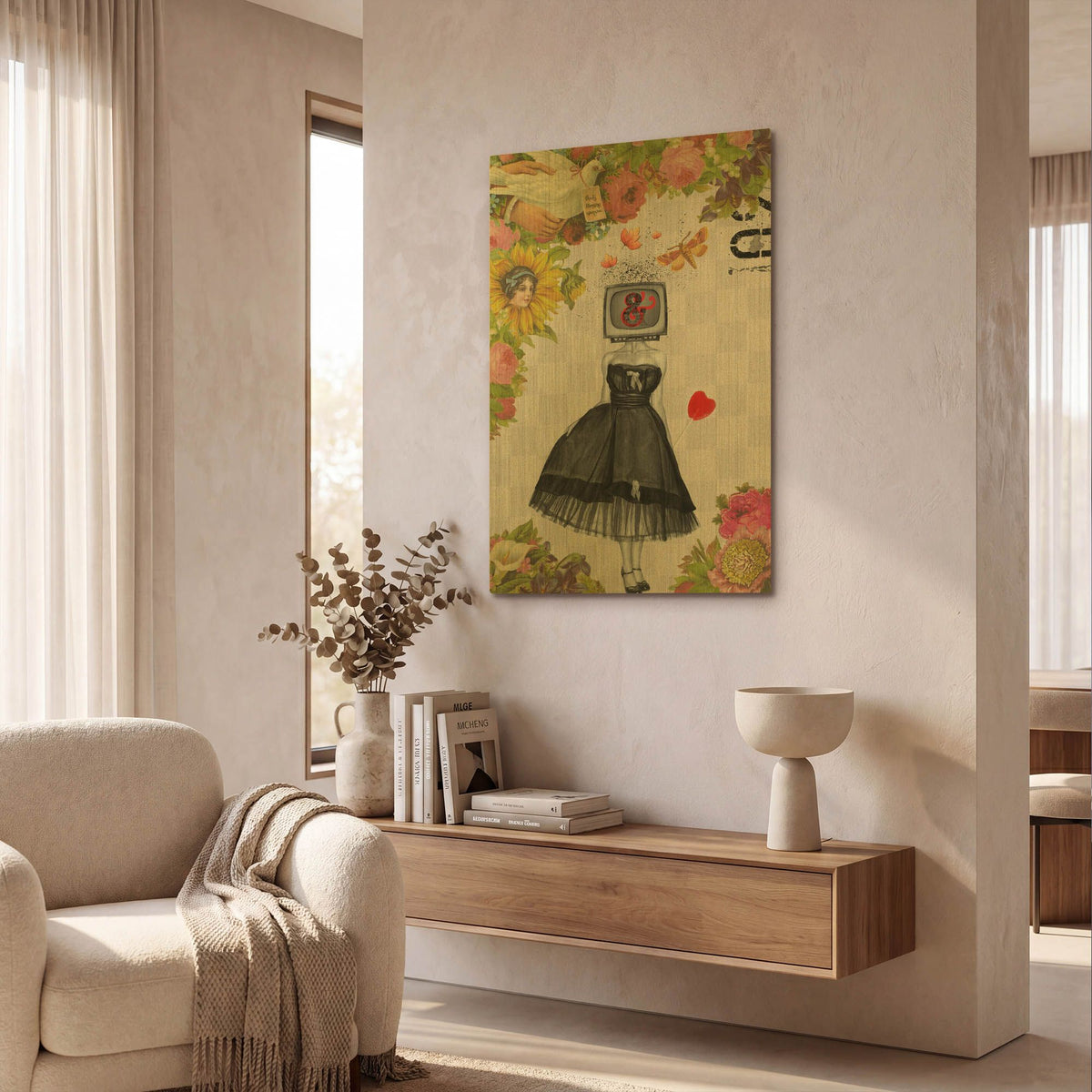 'Candy Girl' By Elo Marc Gold Metal Wall Art