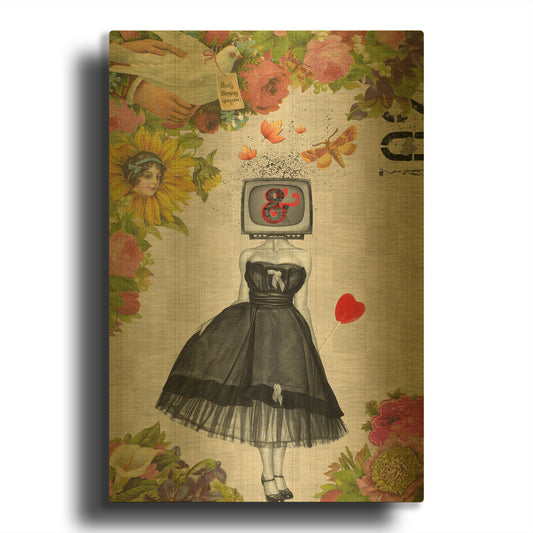 'Candy Girl' By Elo Marc Gold Metal Wall Art