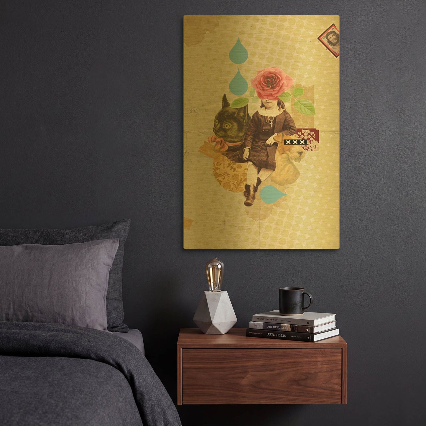 'Childhood' By Elo Marc Gold Metal Wall Art