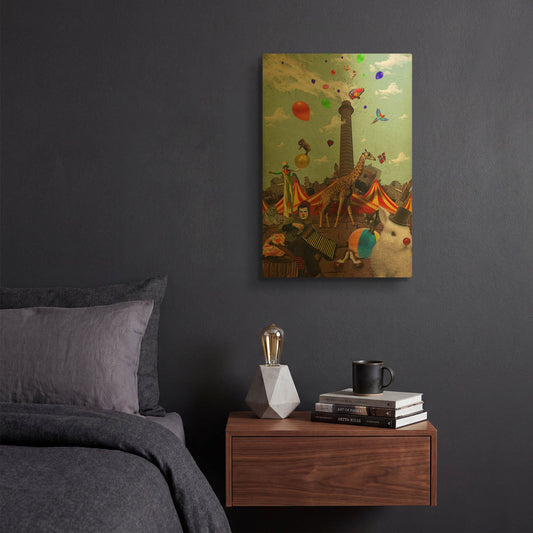 'Circus' By Elo Marc Gold Metal Wall Art