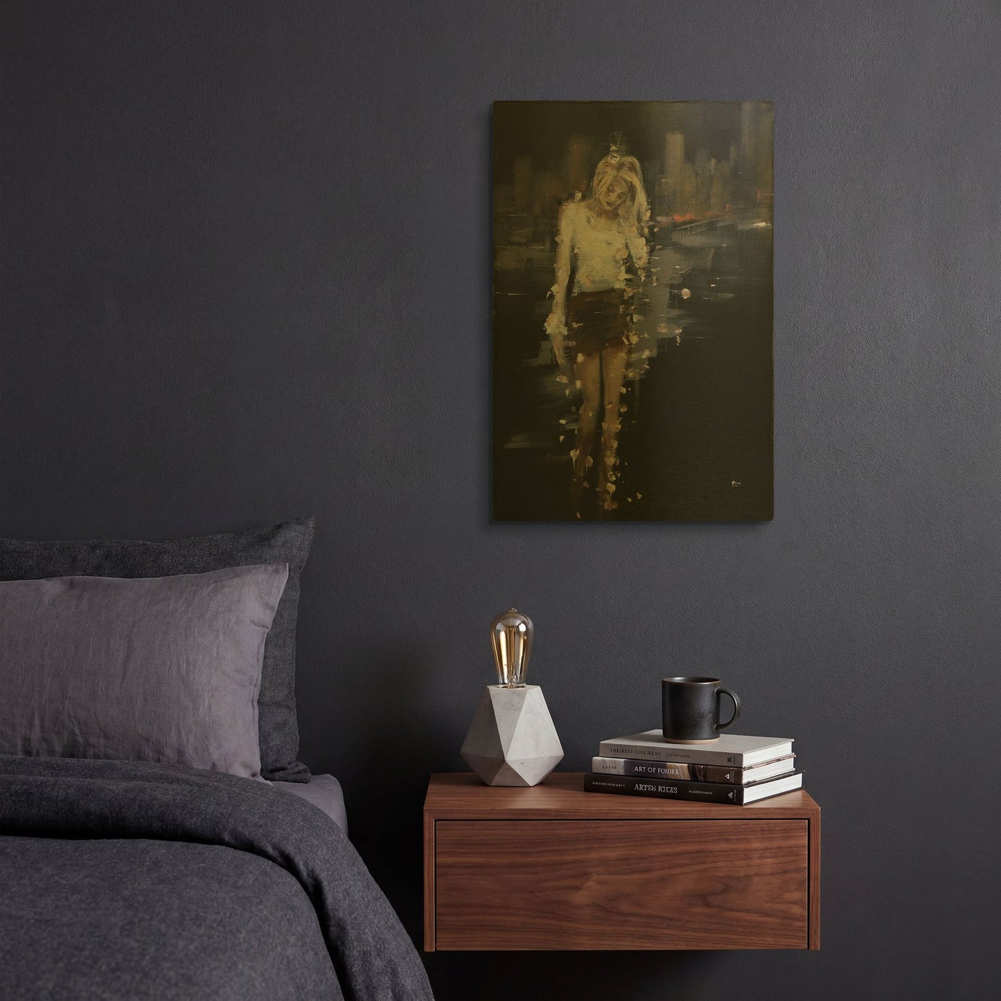 'After' By Oscar Alvarez Pardo Gold Metal Wall Art