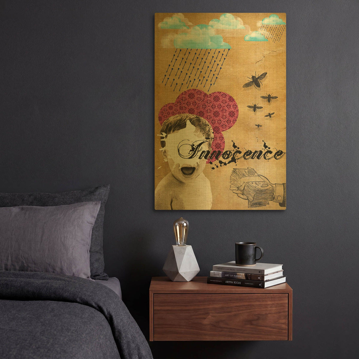 'Innocence' By Elo Marc Gold Metal Wall Art