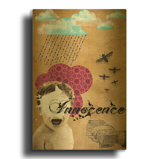 'Innocence' By Elo Marc Gold Metal Wall Art