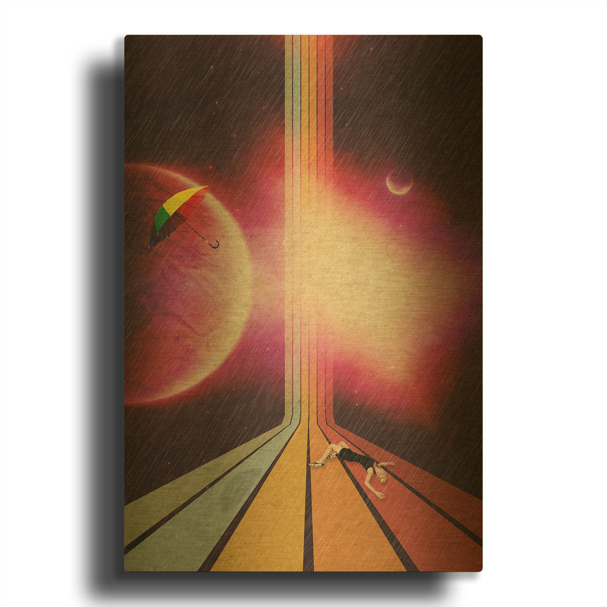 'Lost' By Elo Marc Gold Metal Wall Art