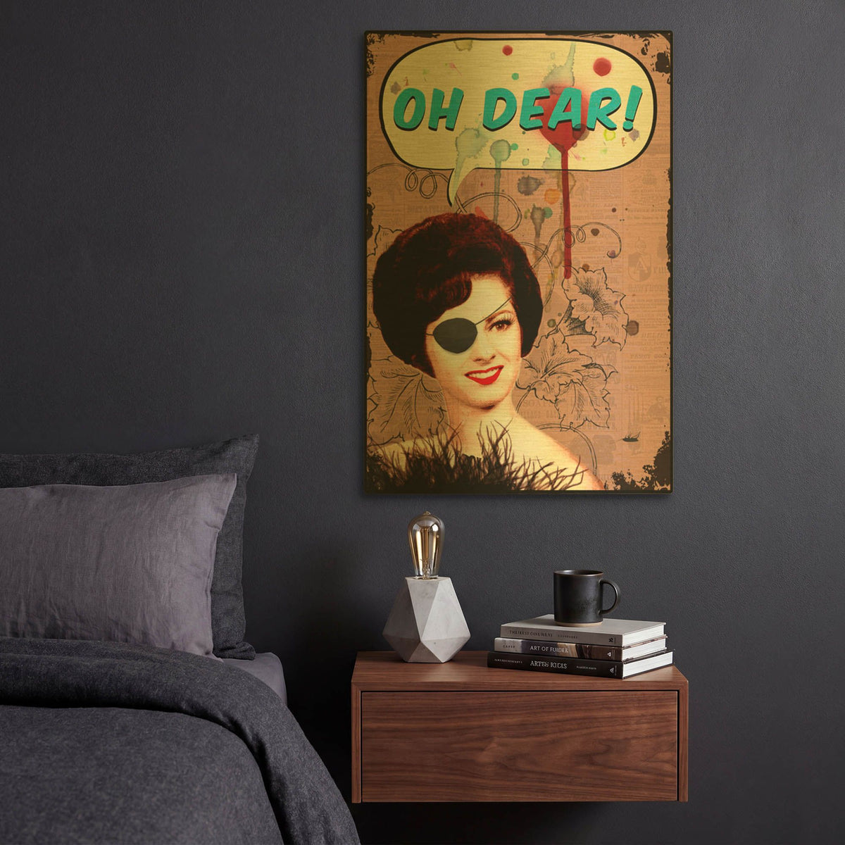'Oh Dear' By Elo Marc Gold Metal Wall Art