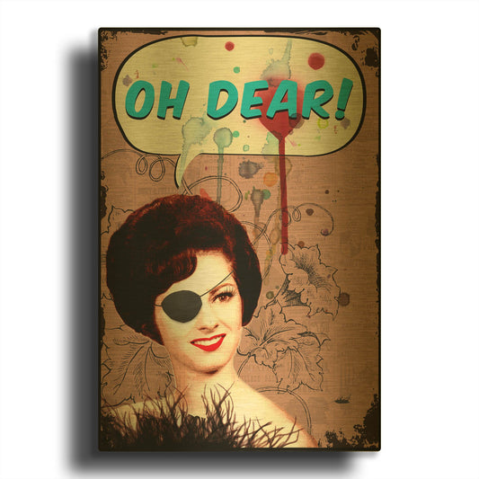 'Oh Dear' By Elo Marc Gold Metal Wall Art
