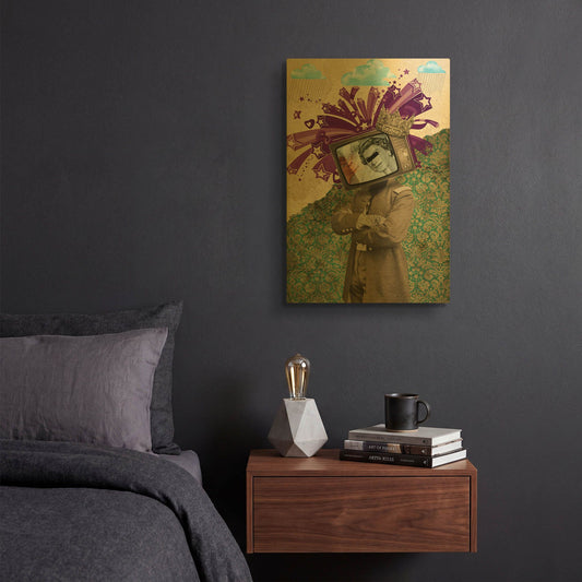 'Queen And King' By Elo Marc Gold Metal Wall Art