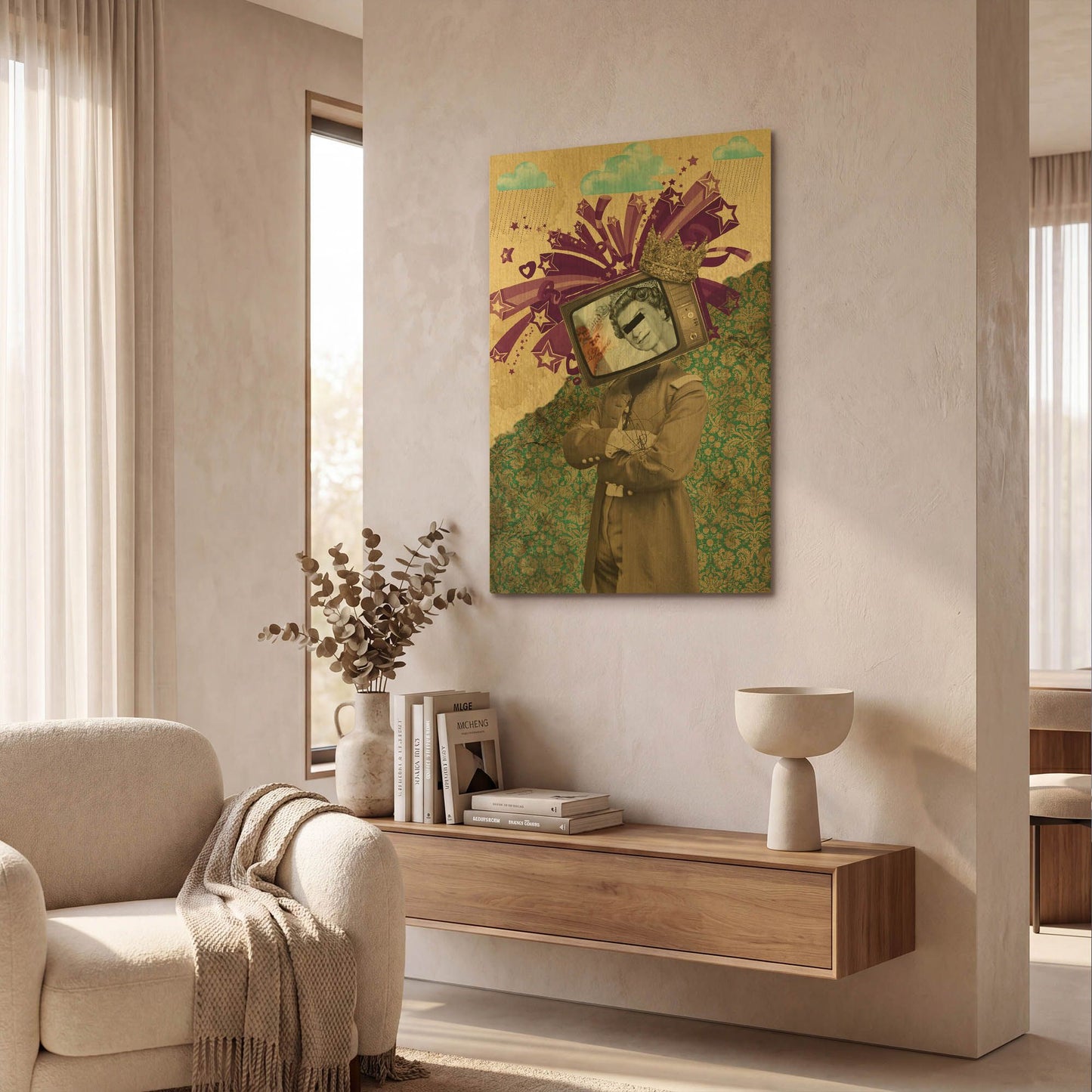 'Queen And King' By Elo Marc Gold Metal Wall Art
