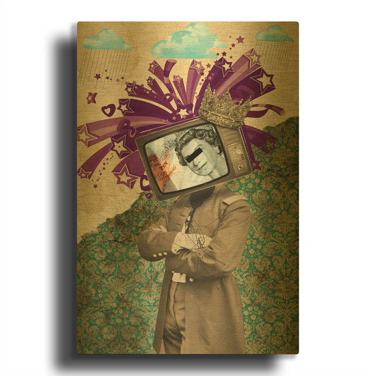 'Queen And King' By Elo Marc Gold Metal Wall Art