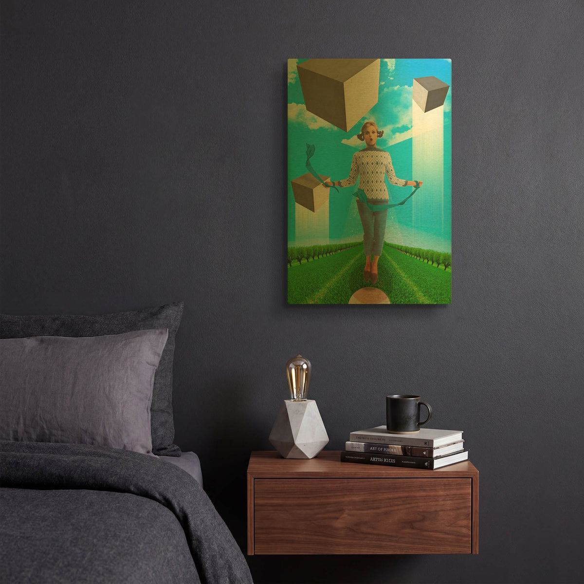 'Ribbons' By Elo Marc Gold Metal Wall Art