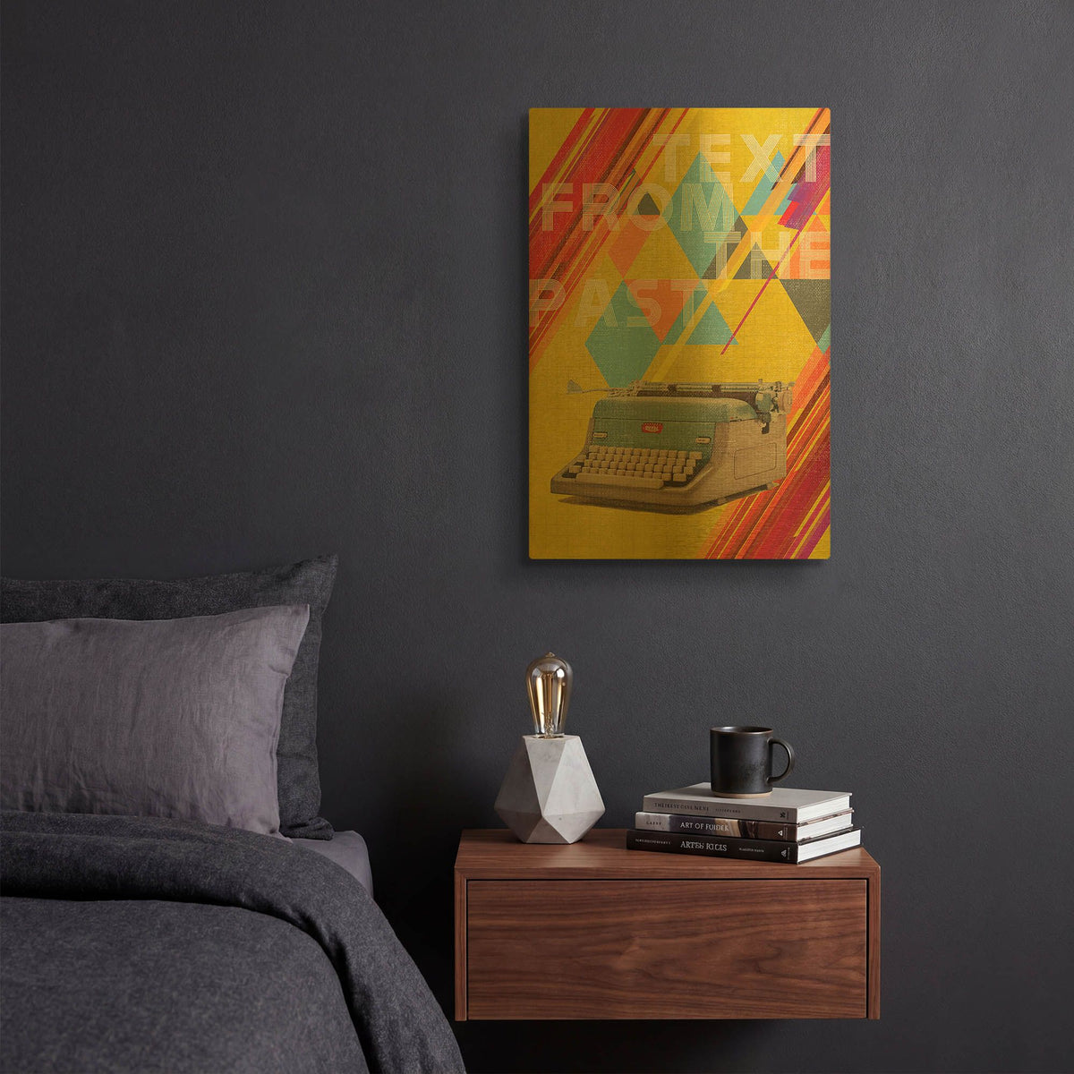 'Text From The Past' By Elo Marc Gold Metal Wall Art