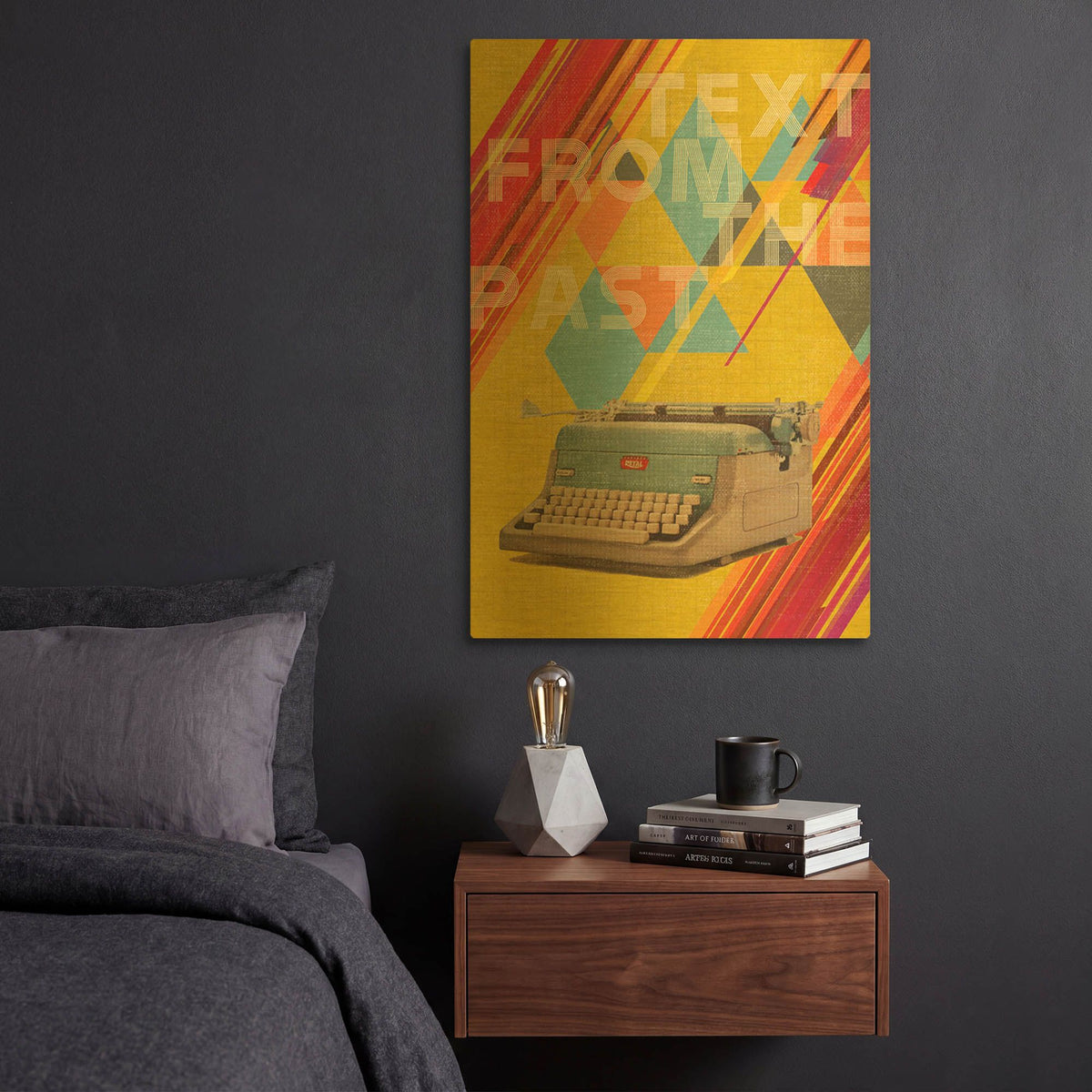 'Text From The Past' By Elo Marc Gold Metal Wall Art