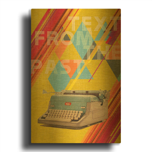 'Text From The Past' By Elo Marc Gold Metal Wall Art