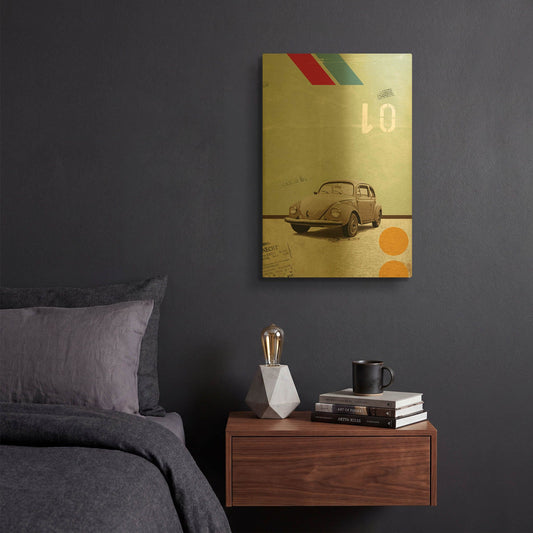 'The Beetle' By Elo Marc Gold Metal Wall Art